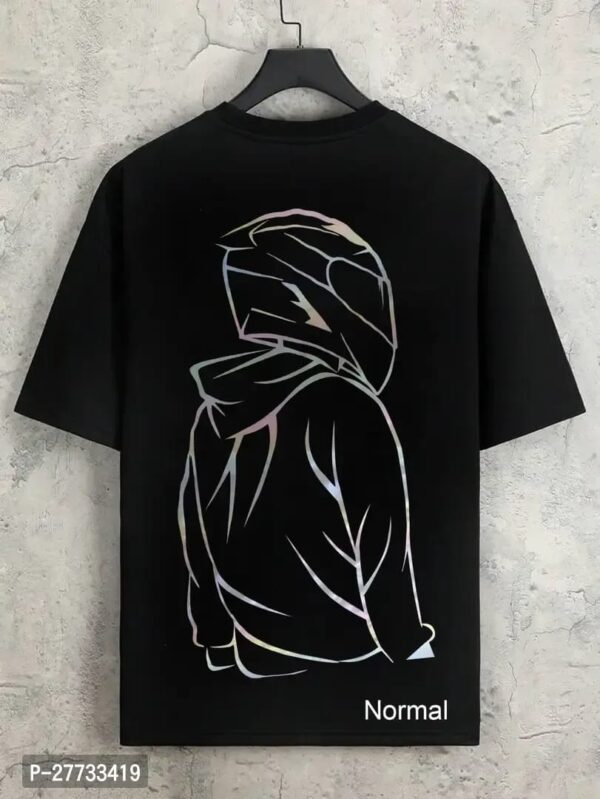 BLACK ( COLOR REFLECTING) DESIGNED T-SHIRT - Image 2