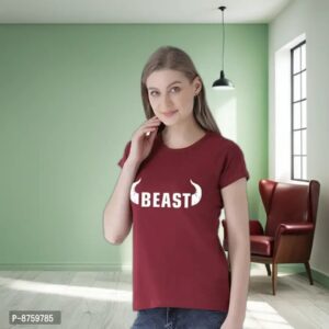 ROUND NECK T-SHIRT FOR WOMEN (RED)
