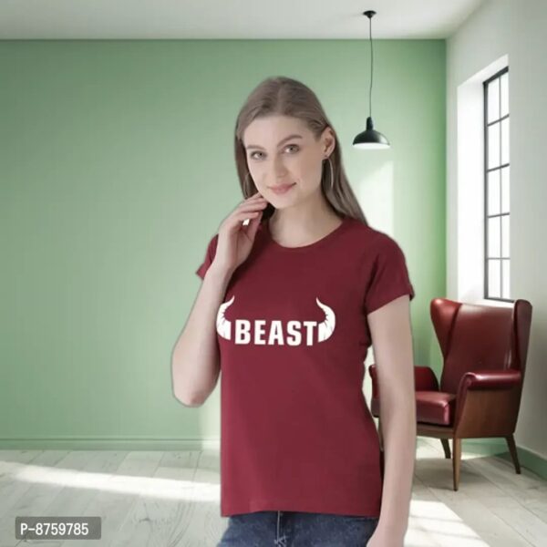 ROUND NECK T-SHIRT FOR WOMEN (RED)