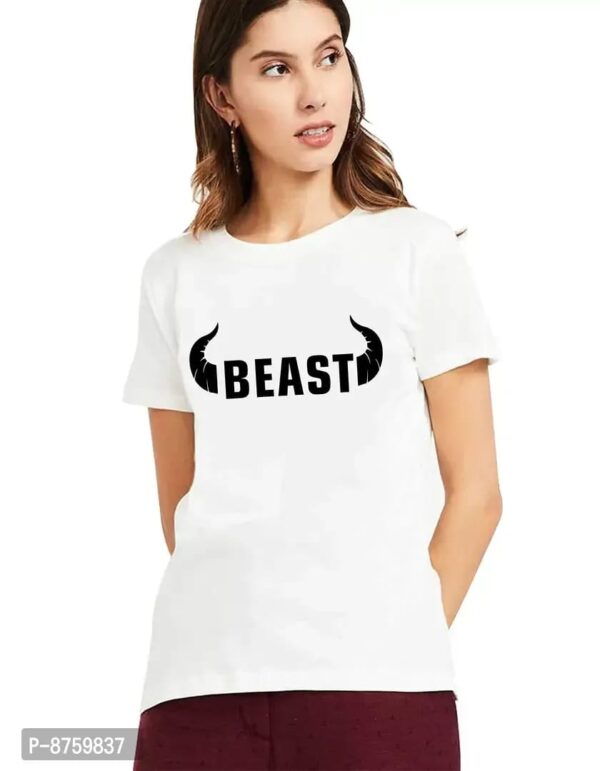 ROUND NECK T-SHIRT FOR WOMEN (WHITE)