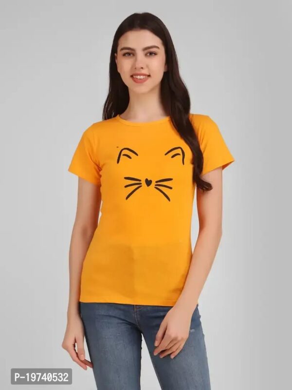 CLASSIC WOMEN PRINTED T-SHIRT (YELLOW)