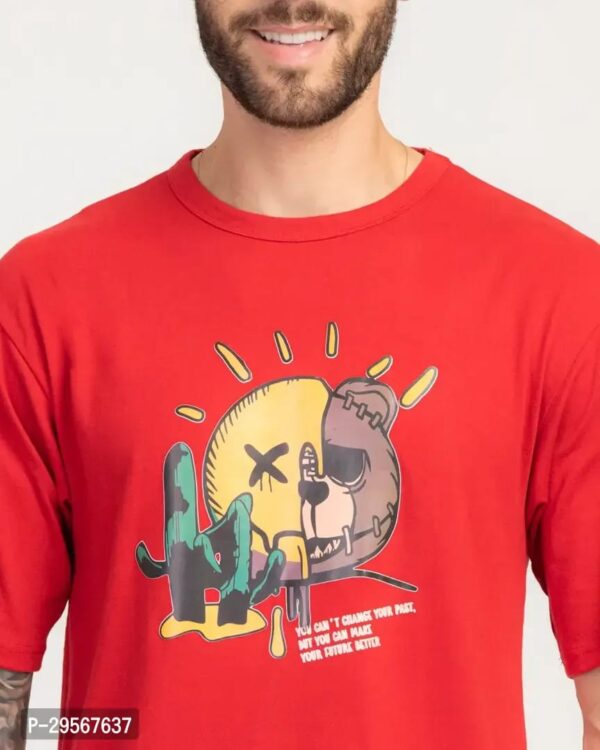 STYLISH TRENDY DOWN SHOULDER BLEND T-SHIRT FOR MEN - Image 3