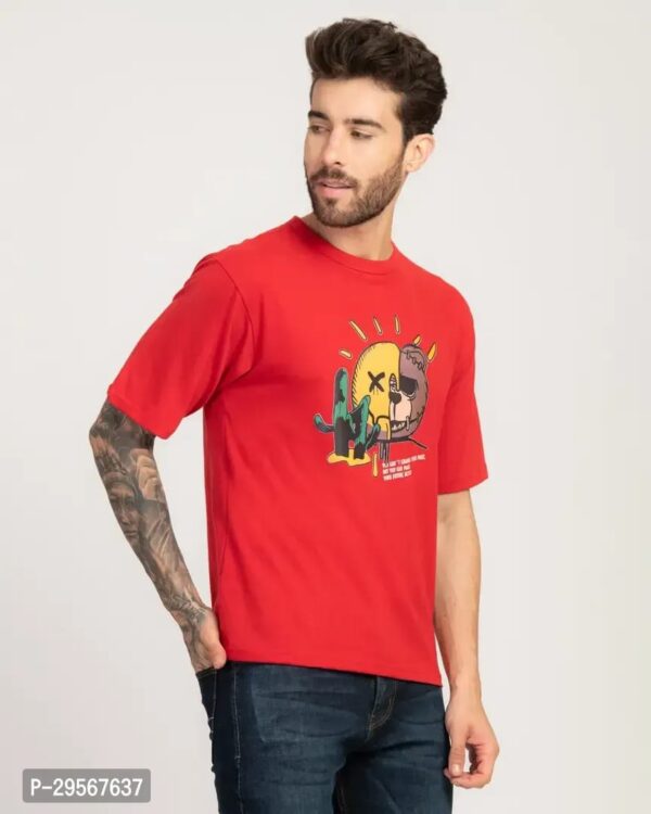STYLISH TRENDY DOWN SHOULDER BLEND T-SHIRT FOR MEN - Image 4