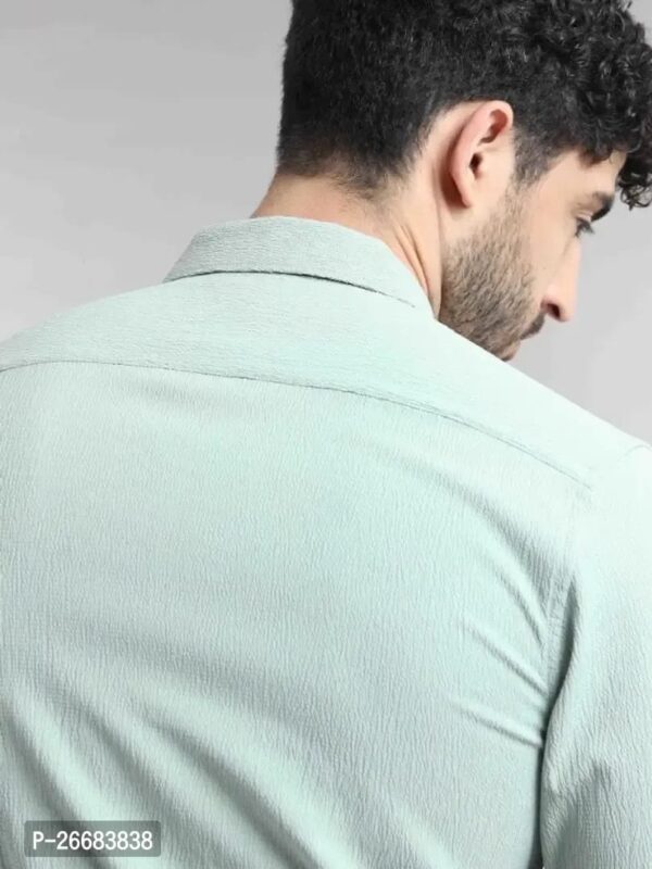 REGULAR FIT SOLID SPREAD COLLAR CLASSY SHIRT - Image 3