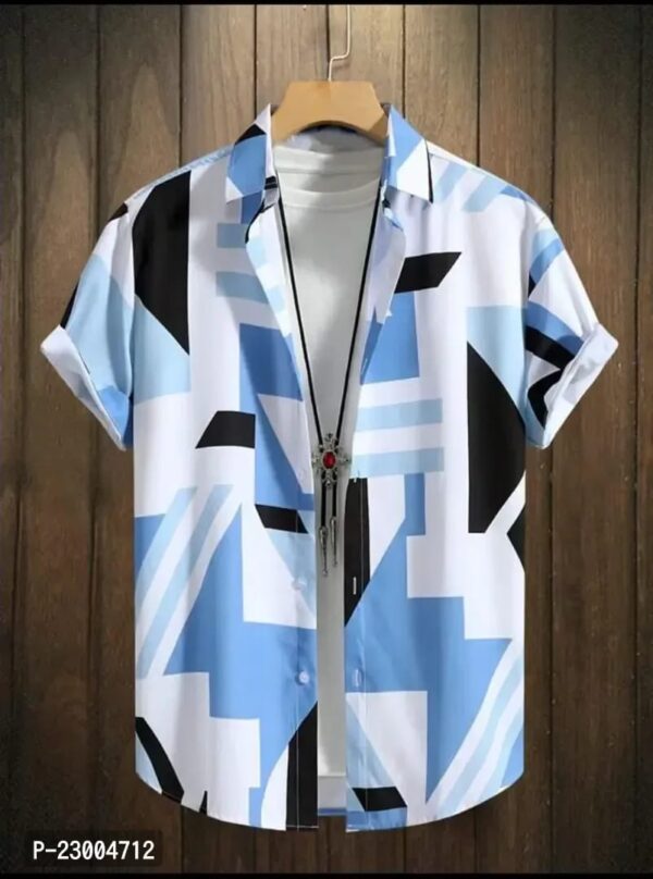CLASSIC SPANDEX PRINTED CASUAL WHITE FOR MEN