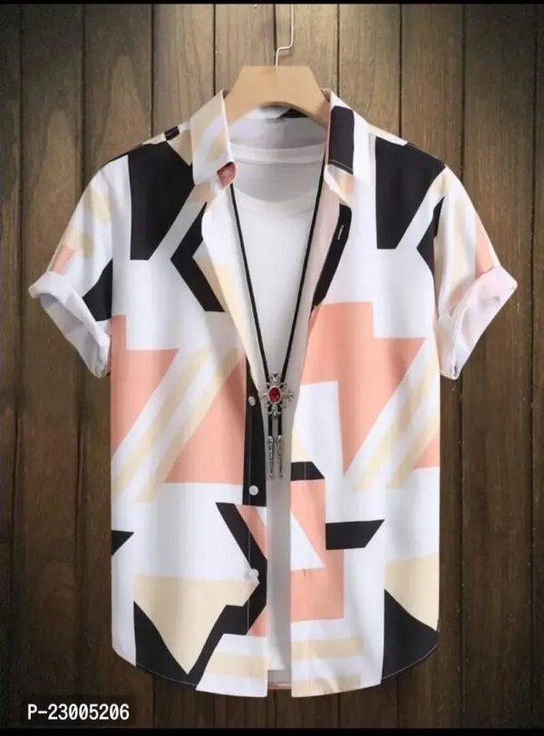 CLASSIC SPANDEX PRINTED CASUAL SHIRT FOR MEN