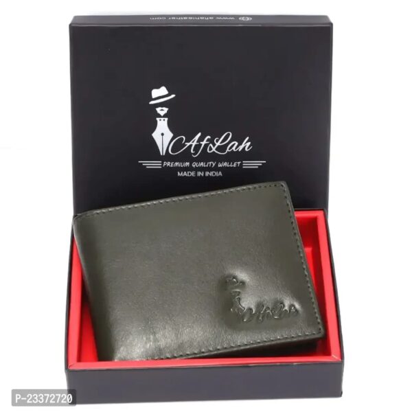 PREMIUM GENUINE LEATHER MENS WALLET FOR MEN (BLACK) .