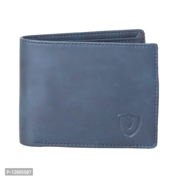 GENUINE LEATHER WALLET FOR MEN (BLUE) - Image 2