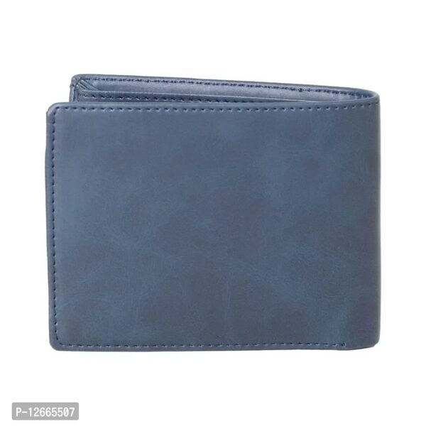 GENUINE LEATHER WALLET FOR MEN (BLUE) - Image 3