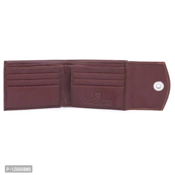 ARTIFICIAL LEATHER WALLET FOR MEN (BROWN) - Image 3