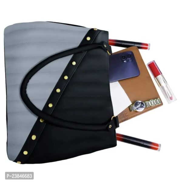 PREMIUM PU MADE HANDBAG FOR WOMEN (BLACK) - Image 4