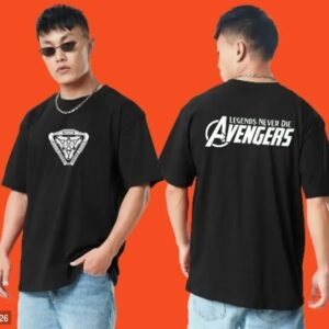 Unleash Your Inner Hero with the Iron Man Avengers Black Drop Shoulder T-Shirt