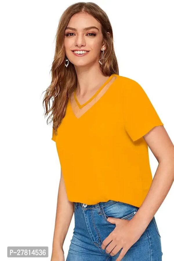 Elegant Yellow Solid Top for Women: A Must-Have in Your Wardrobe - Image 2