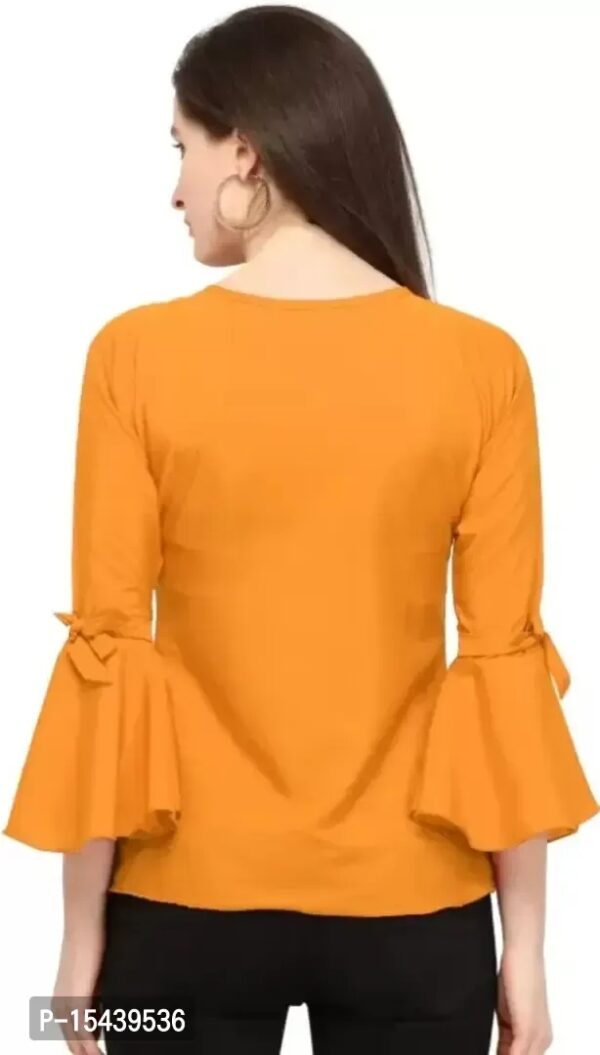 Classic Blend Embellished Bell Sleeved Tops for Women - Image 2