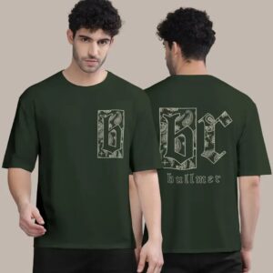 Discover the Ultimate Comfort: Baggy Oversized Printed T-Shirt in Olive