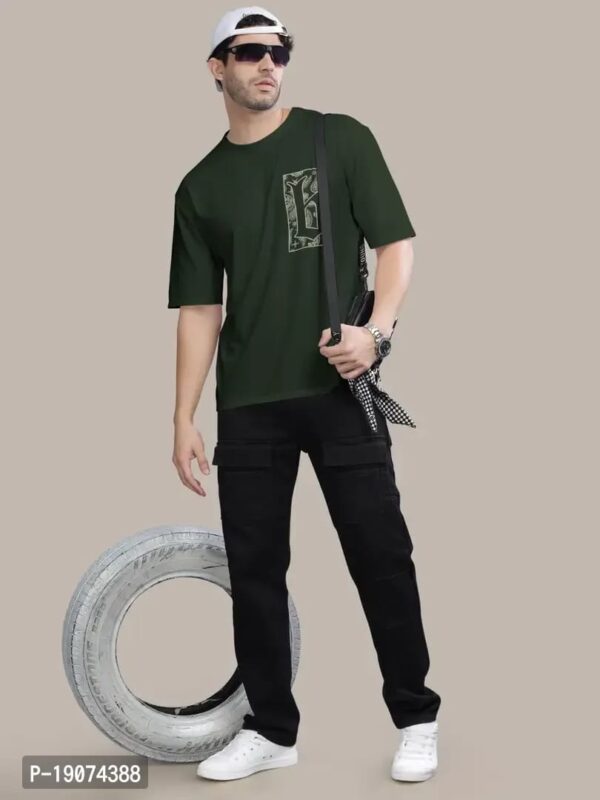 Discover the Ultimate Comfort: Baggy Oversized Printed T-Shirt in Olive - Image 4
