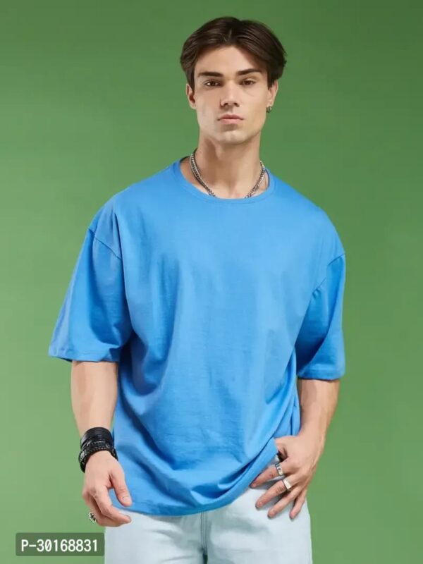 DOWN SHOULDER OVERSIZED COTTON BLEND OVERSIZED T SHIRT | ROUND NECK T SHIRT | HALF DOWN | PRINTED T SHIRT | - Image 2