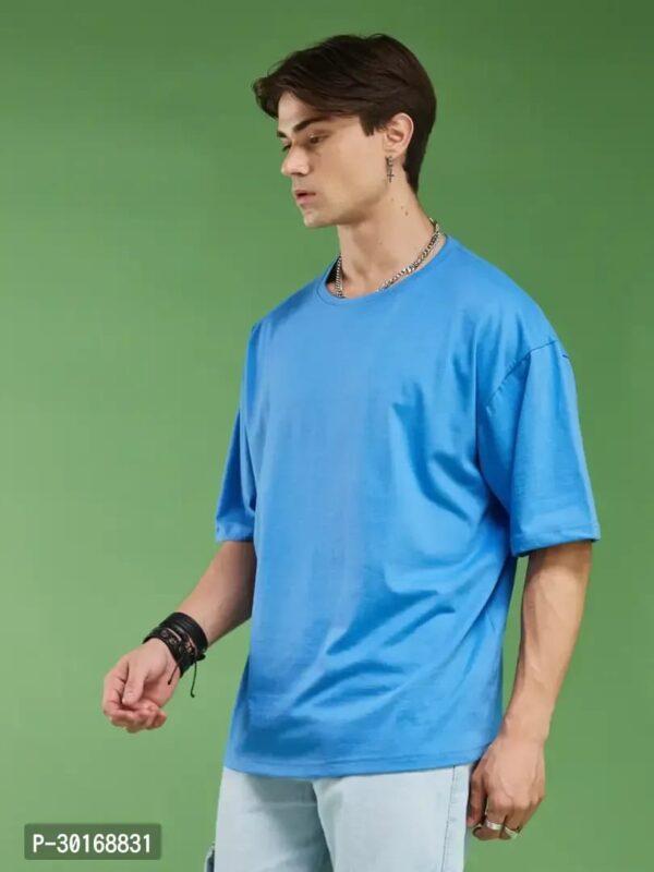 DOWN SHOULDER OVERSIZED COTTON BLEND OVERSIZED T SHIRT | ROUND NECK T SHIRT | HALF DOWN | PRINTED T SHIRT | - Image 3
