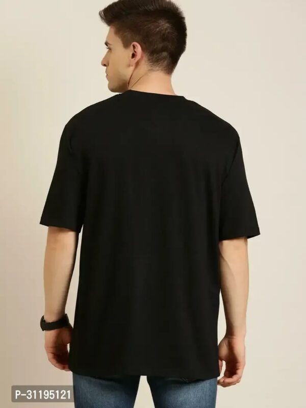 BLACK COLOUR GANGSTER PARADISE OVERSIZED DOWN SHOULDER  ROUND NECK T SHIRT . - Image 3