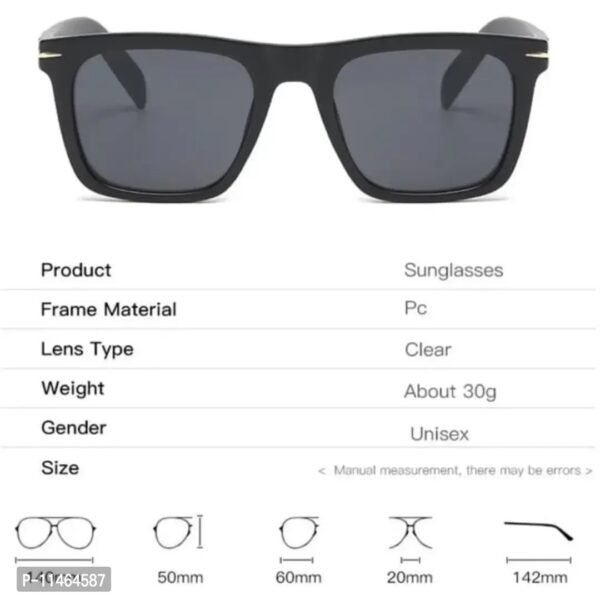 Unisex Retro Square Sunglasses: Style and UV Protection - Image 3