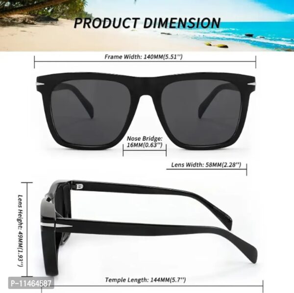 Unisex Retro Square Sunglasses: Style and UV Protection - Image 4