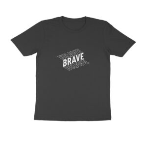 HALF SLEEVE 3D PRINTED ( BRAVE ) T SHIRT FOR MEN