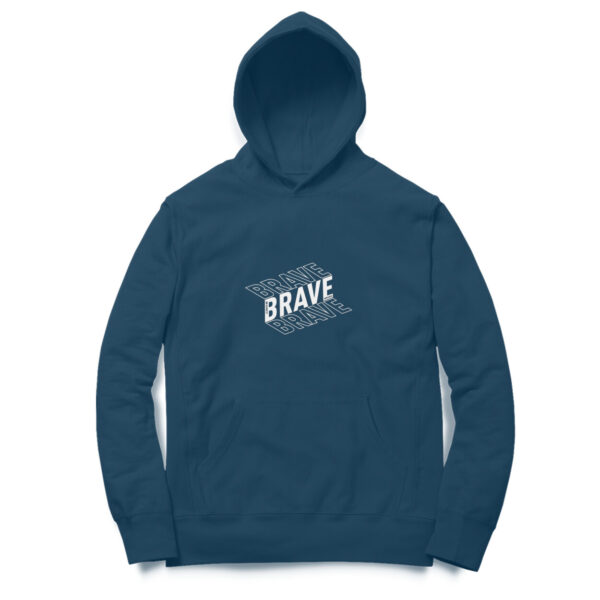 BRAVE PRINTED (3D ) HOODIE IN CLASSIC COLOURS - Image 5