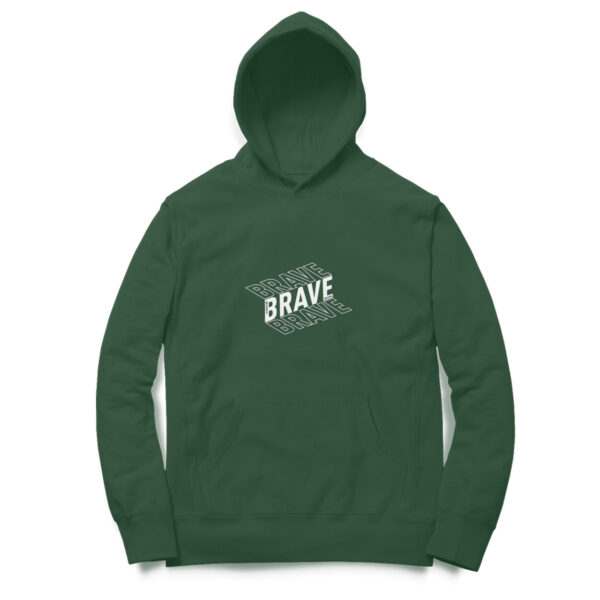 BRAVE PRINTED (3D ) HOODIE IN CLASSIC COLOURS - Image 7