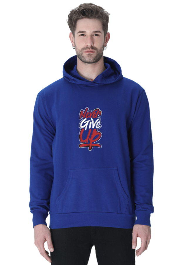 "Never Give Up Cotton Hooded Sweatshirt – Stay Motivated" - Image 10