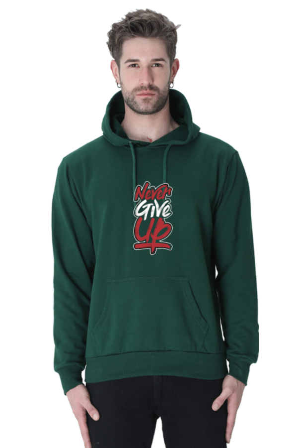 "Never Give Up Cotton Hooded Sweatshirt – Stay Motivated" - Image 11