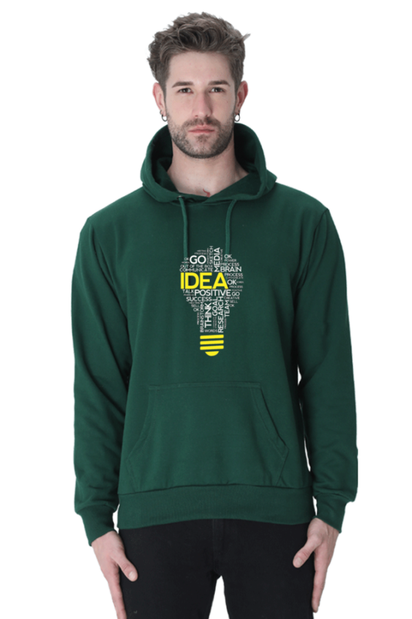 "Idea Lightbulb Cotton Hooded Sweatshirt – Spark Your Creativity"  Description: - Image 6