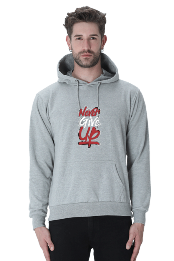 "Never Give Up Cotton Hooded Sweatshirt – Stay Motivated" - Image 12