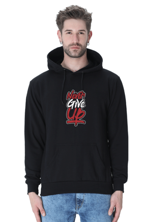 "Never Give Up Cotton Hooded Sweatshirt – Stay Motivated" - Image 14