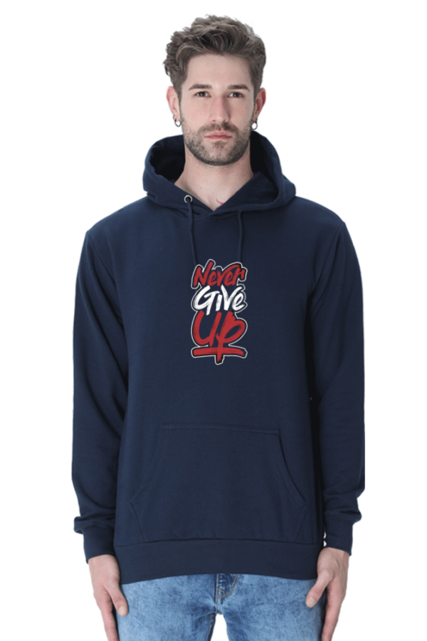 "Never Give Up Cotton Hooded Sweatshirt – Stay Motivated" - Image 13