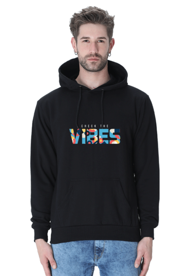 "Check the Vibes Cotton Hooded Sweatshirt – Bold and Trendy" - Image 7