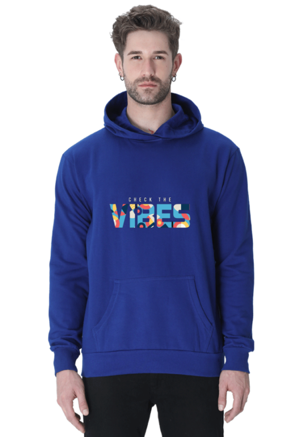 "Check the Vibes Cotton Hooded Sweatshirt – Bold and Trendy" - Image 4