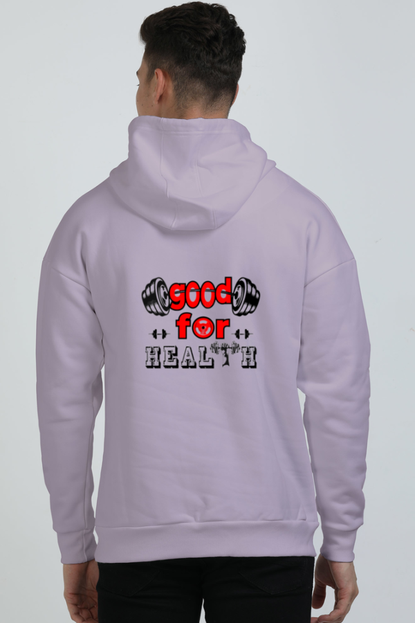 "Good for Health" Graphic  Full Back Printed Hoodie