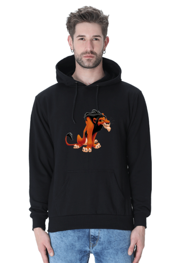 Hoodie in multiple colors featuring a fierce lion design - Image 2