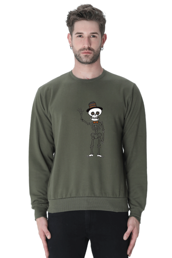 Skeleton Graphic Printed Sweatshirt - Image 5