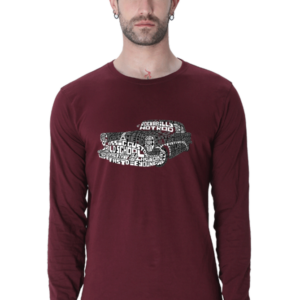 Men's Full-Sleeve Roadster T-Shirt with Vintage Automobile Font Design