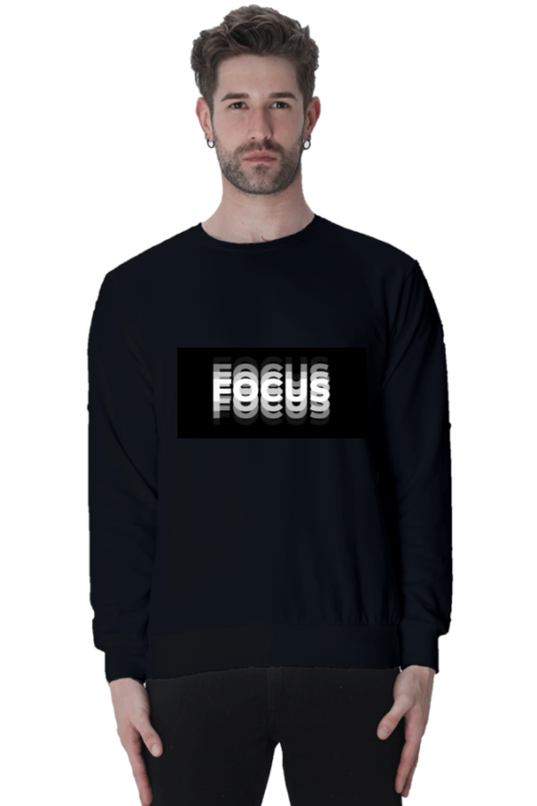 "Focus" Printed  with Motion Effect Sweatshirt