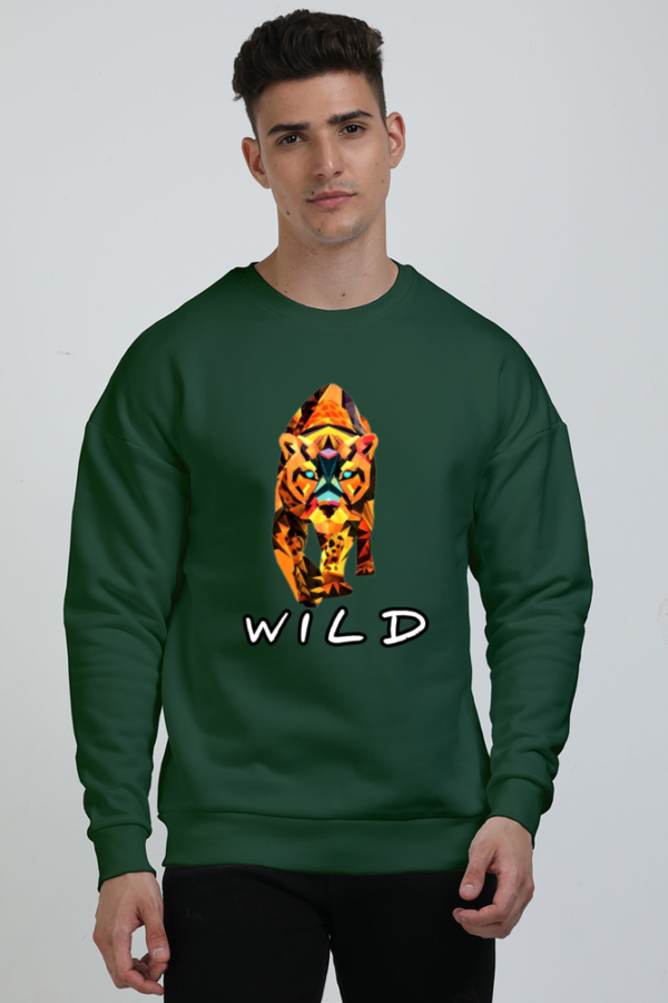 "Wild" Tiger Graphic  Printed Sweatshirt - Image 3