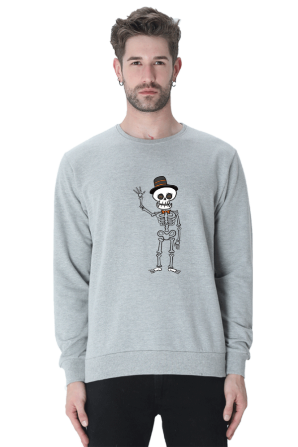 Skeleton Graphic Printed Sweatshirt - Image 6