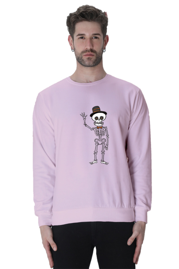 Skeleton Graphic Printed Sweatshirt - Image 4