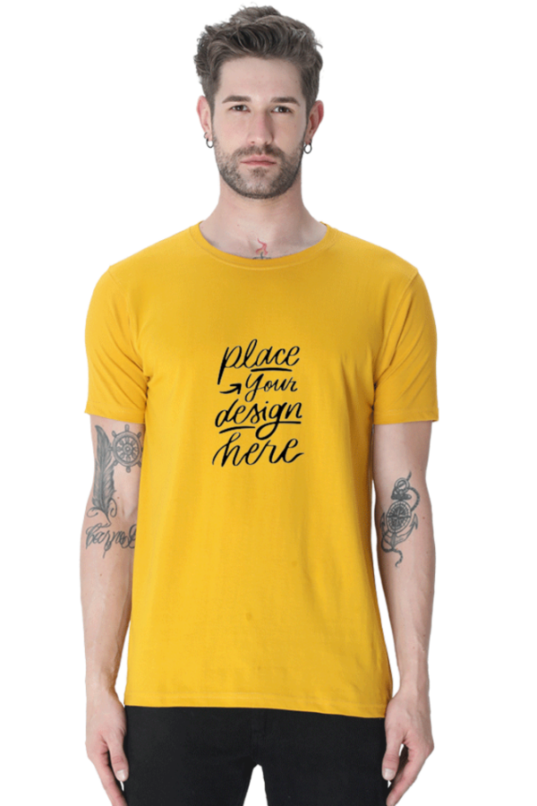 Stylish Men's Round Neck Classic Customizable T-Shirts - Image 9