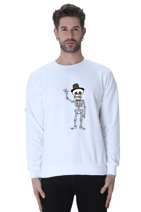 Skeleton Graphic Printed Sweatshirt - Image 7