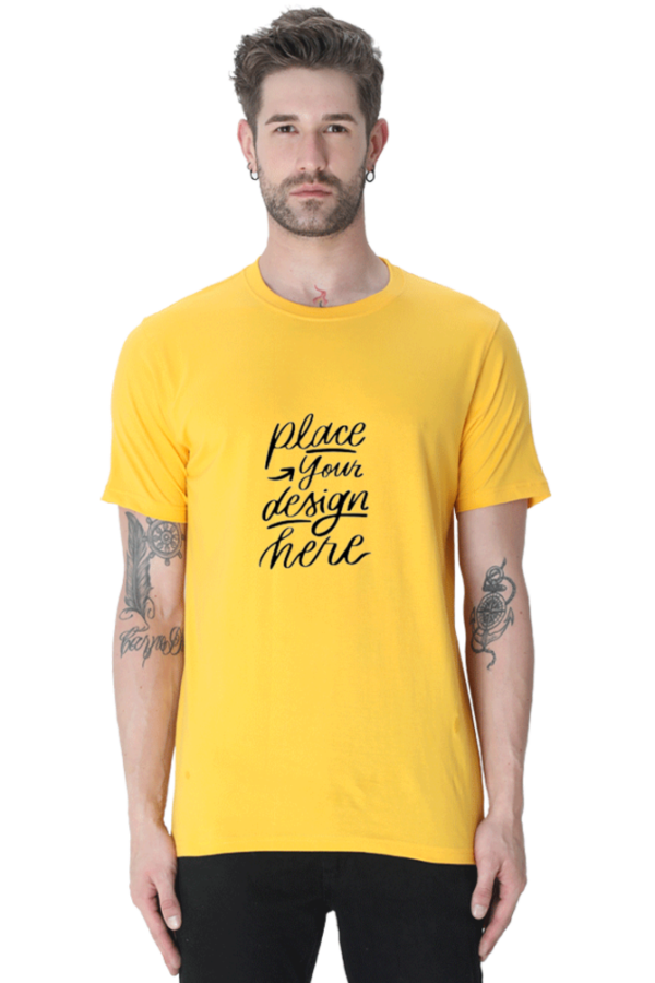 Stylish Men's Round Neck Classic Customizable T-Shirts - Image 11