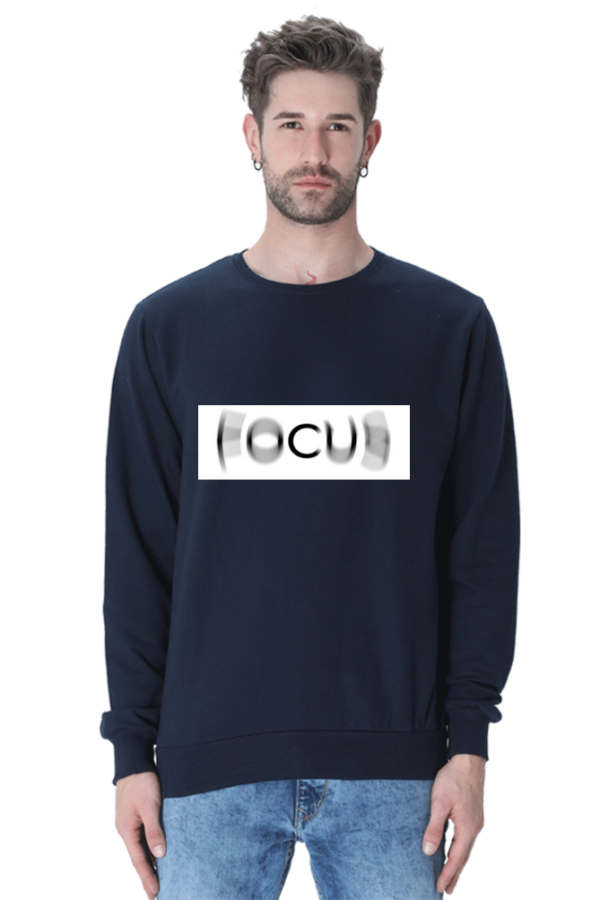 "Focus" Optical Illusion  Style Printed Sweatshirt