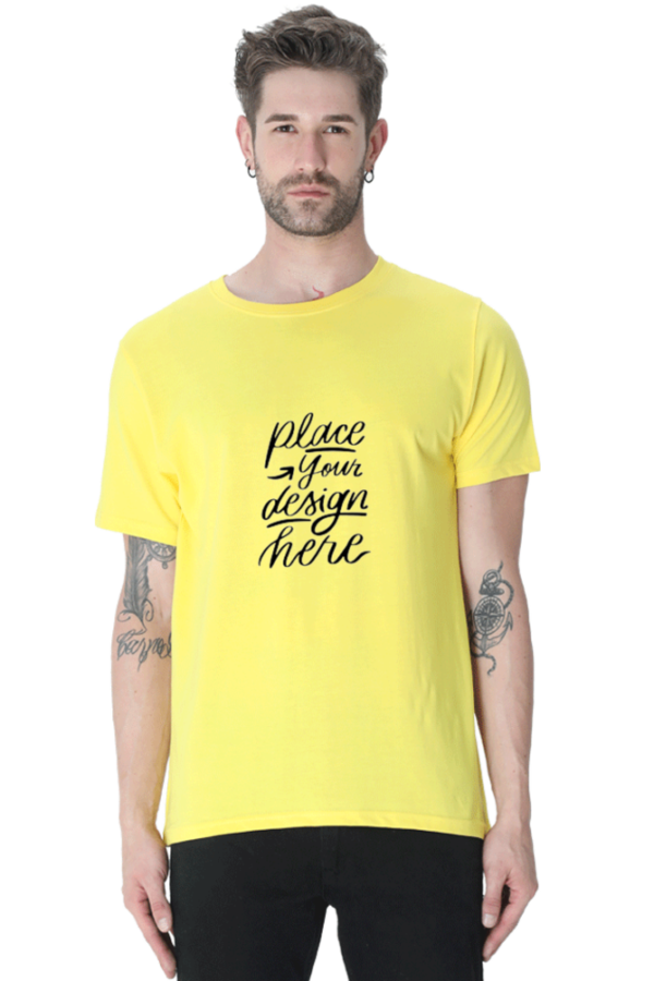 Stylish Men's Round Neck Classic Customizable T-Shirts - Image 12