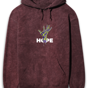 Premium Acid-Washed Hoodie with 'Hope' Print in Aesthetic Style In Classic Colours